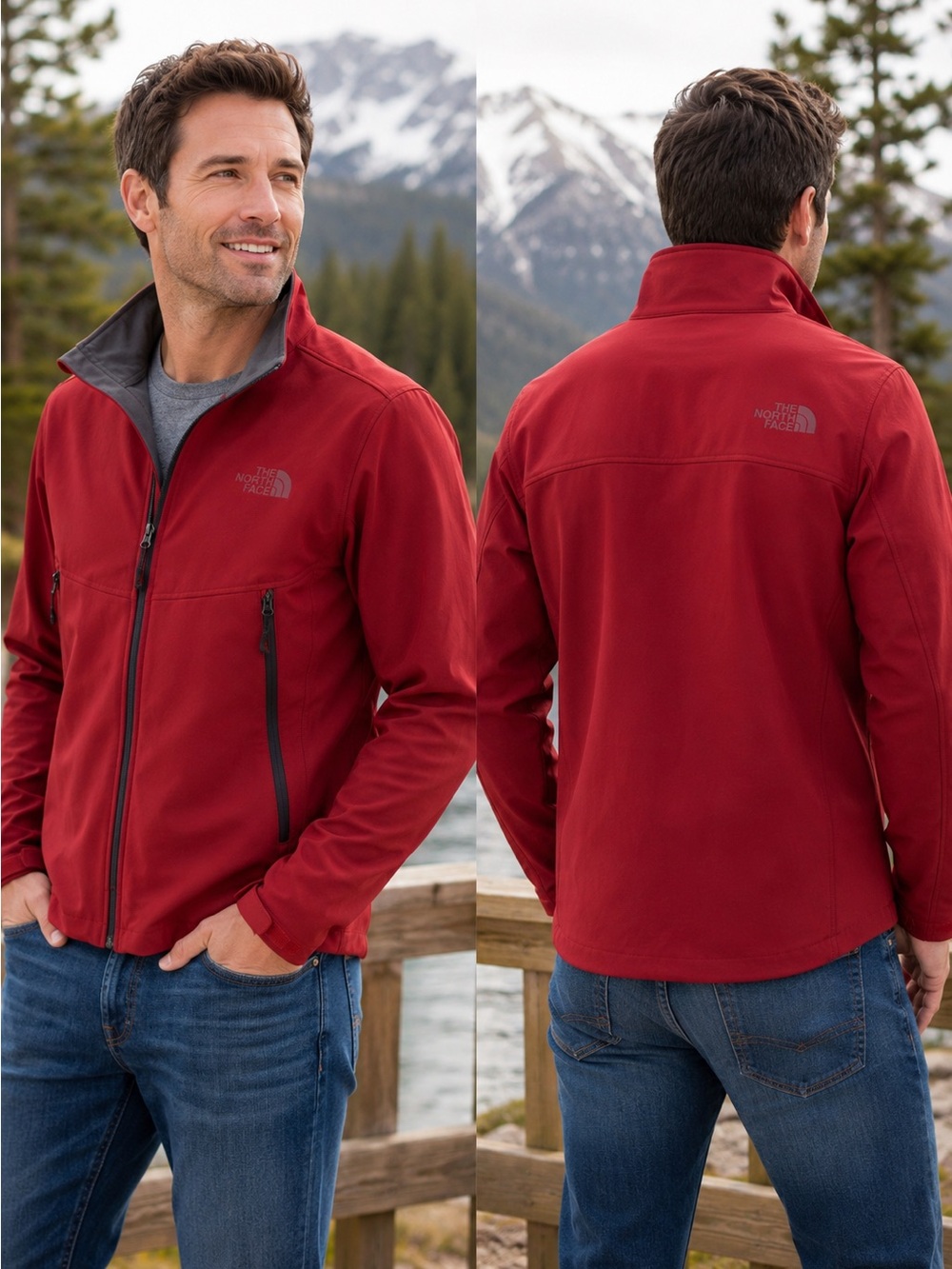 The North Face Men’s Apex Bionic RDT Softshell Jacket Maroon Size Small